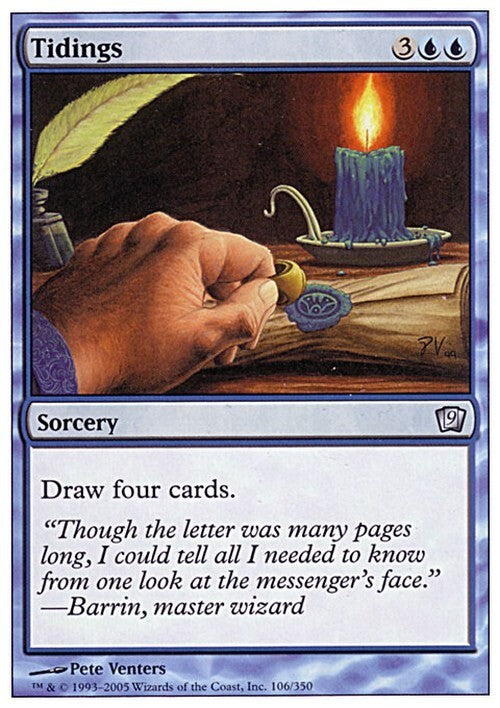 Tidings ~ Ninth Edition [ EX ] [ Magic MTG ]