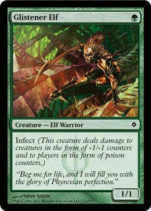 Glistener Elf ~ New Phyrexia [ EX ] [ Magic MTG ]