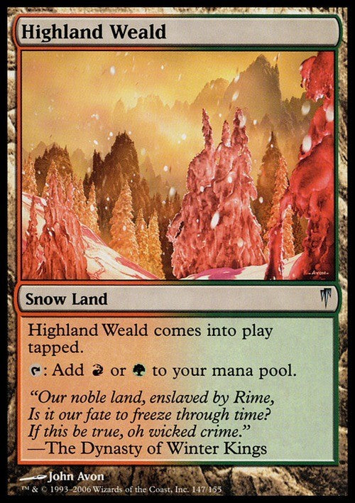 Highland Weald ~ Coldsnap [ EX ] [ Magic MTG ]