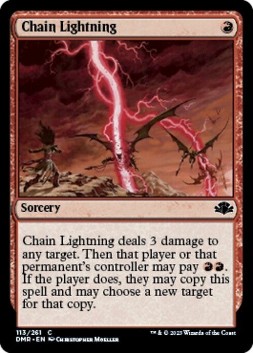 Chain Lightning ~ Dominaria Remastered [ NM ] [ Magic MTG ]