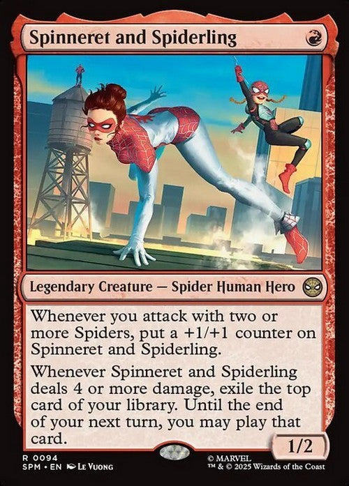 Spinneret and Spiderling ~ Spider-Man [ NM ] [ Magic MTG ]