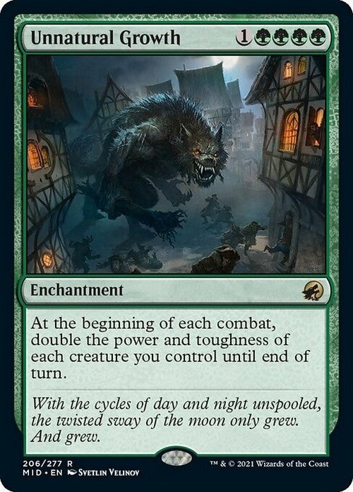Unnatural Growth ~ Midnight Hunt [ NM ] [ Magic MTG ]
