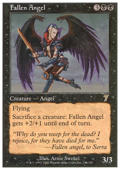 Fallen Angel ~ Seventh Edition [ EX ] [ Magic MTG ]