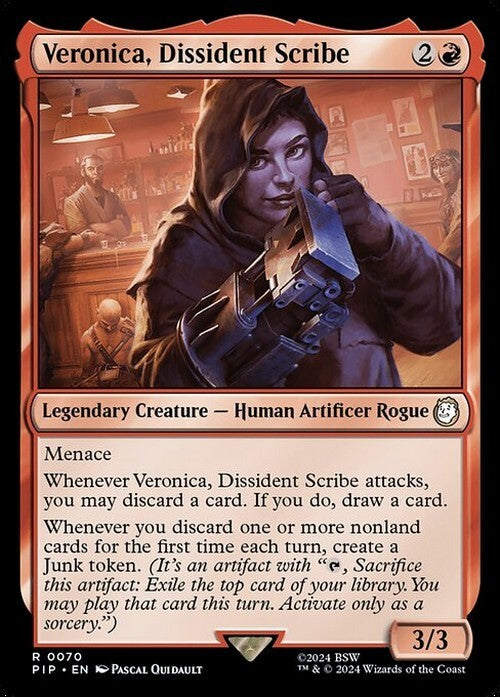 Veronica, Dissident Scribe ~ Commander: Fallout [ NM ] [ Magic MTG ]