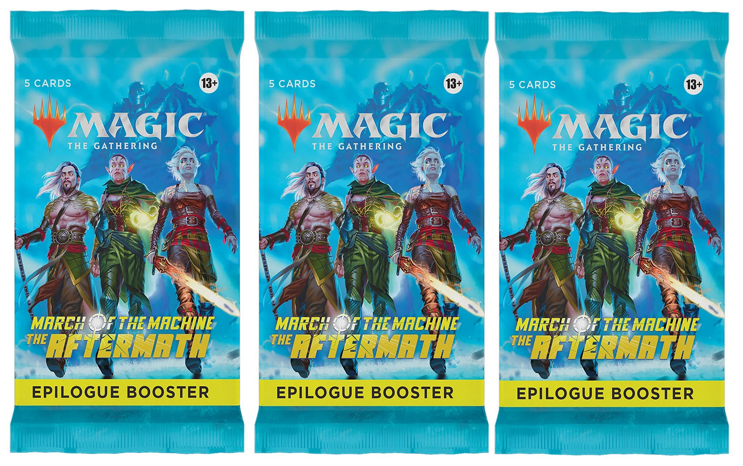 3 x Epilogue Booster Pack ~ March of the Machine: The Aftermath ~ MTG SEALED