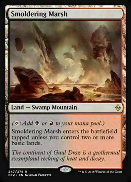 Smoldering Marsh ~ Battle for Zendikar [ EX+ ] [ Magic MTG ]