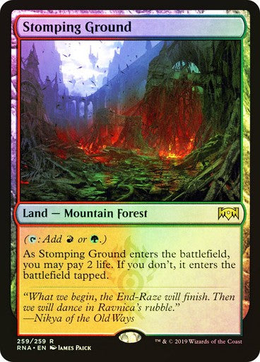 FOIL Stomping Ground ~ Ravnica Allegiance [ NM ] [ Magic MTG ]
