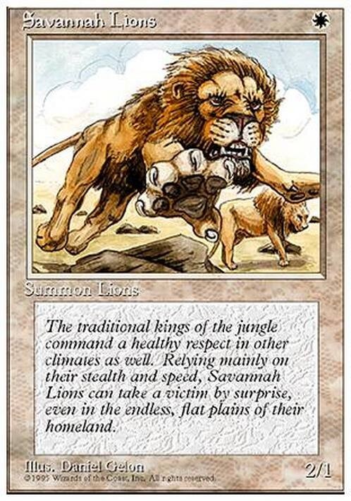 Savannah Lions ~ Fourth Edition [ EX ] [ Magic MTG ]