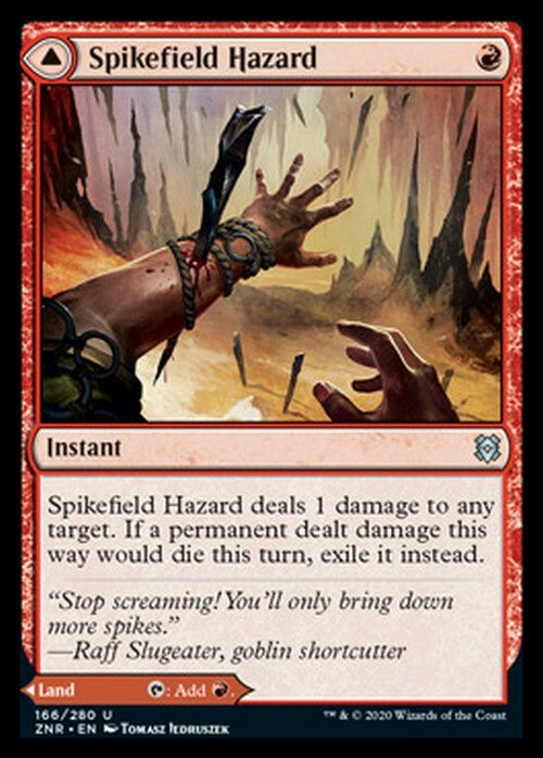 Spikefield Hazard // Spikefield Cave ~ Zendikar Rising [ EX ] [ MTG ]