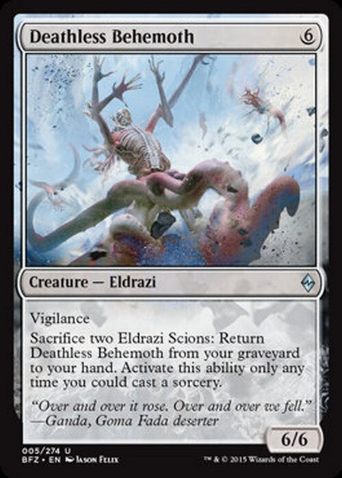 Deathless Behemoth ~ Battle for Zendikar [ EX ] [ Magic MTG ]