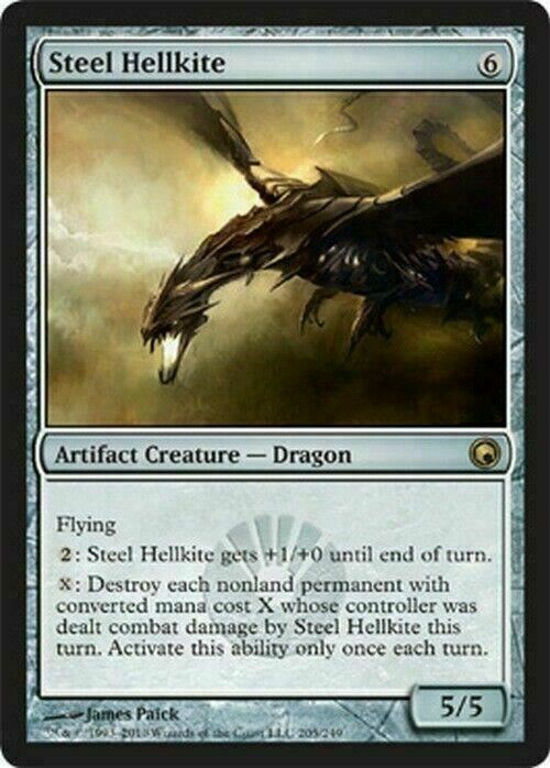 Steel Hellkite ~ Scars of Mirrodin [ EX ] [ Magic MTG ]