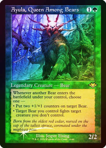 FOIL ETCHED Ayula, Queen Among Bears ~ Modern Horizons 1 [ EX ] [ Magic MTG ]