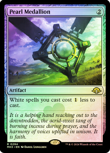 FOIL Pearl Medallion ~ Modern Horizons 3 [ NM ] [ Magic MTG ]