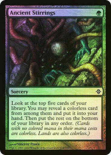 FOIL Ancient Stirrings ~ Rise of the Eldrazi [ EX ] [ Magic MTG ]