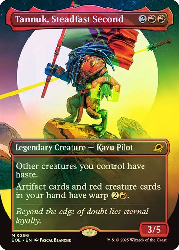 FOIL BORDERLESS Tannuk, Steadfast Second ~ Edge of Eternities [ NM ] [ MTG ]