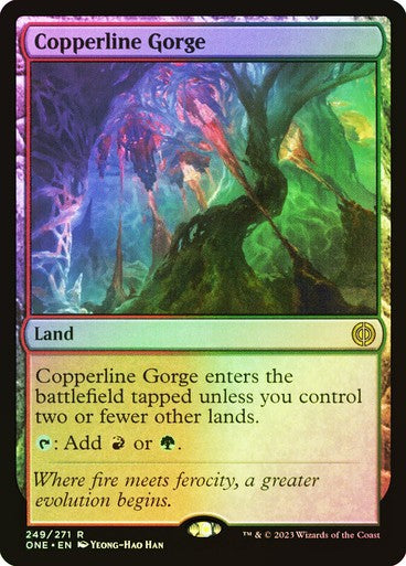 FOIL Copperline Gorge ~ Phyrexia: All Will Be One [ NM ] [ Magic MTG ]