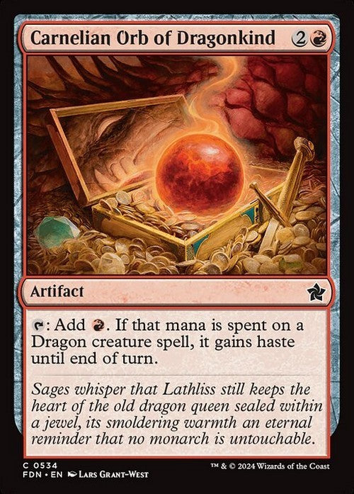 Carnelian Orb of Dragonkind ~ Foundations [ NM ] [ Magic MTG ]