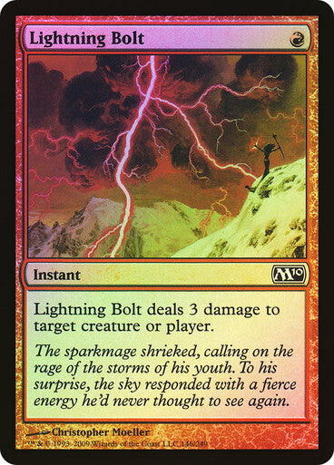 FOIL Lightning Bolt ~ Magic 2010 [ EX ] [ Magic MTG ]
