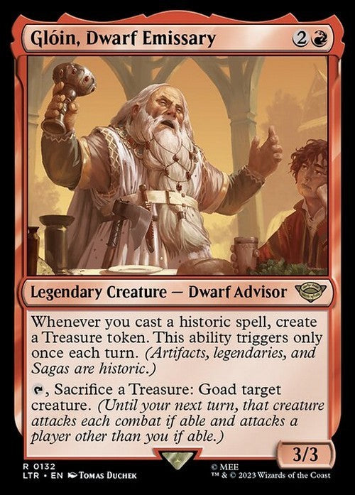 Gloin, Dwarf Emissary ~ The Lord of the Rings [ NM ] [ Magic MTG ]