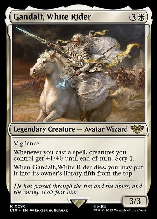 Gandalf, White Rider ~ The Lord of the Rings [ NM ] [ Magic MTG ]