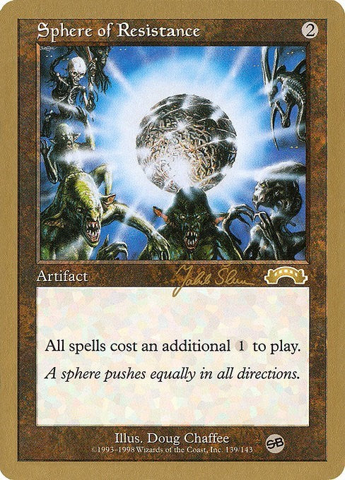Sphere of Resistance (GOLD-BORDERED) ~ World Championship [ PLAYED ] [ MTG ]
