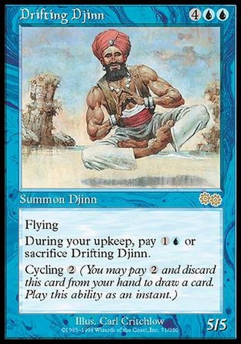 Drifting Djinn ~ Urza's Saga [ EX ] [ Magic MTG ]
