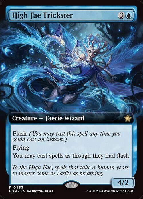 BORDERLESS High Fae Trickster ~ Foundations [ NM ] [ Magic MTG ]