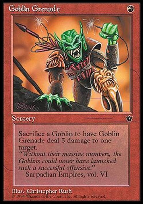 Goblin Grenade (Version 3) ~ Fallen Empires [ EX ] [ Magic MTG ]