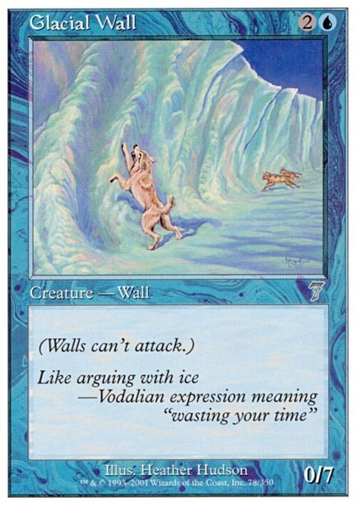 Glacial Wall ~ Seventh Edition [ EX ] [ Magic MTG ]