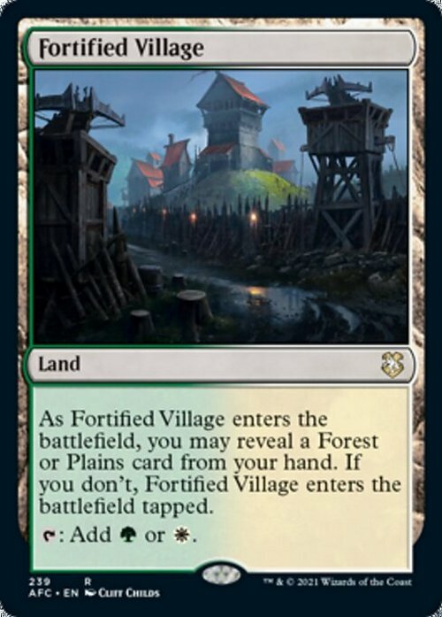 Fortified Village ~ Commander: Adventures in the Forgotten Realms [ NM ] - London Magic Traders Ltd