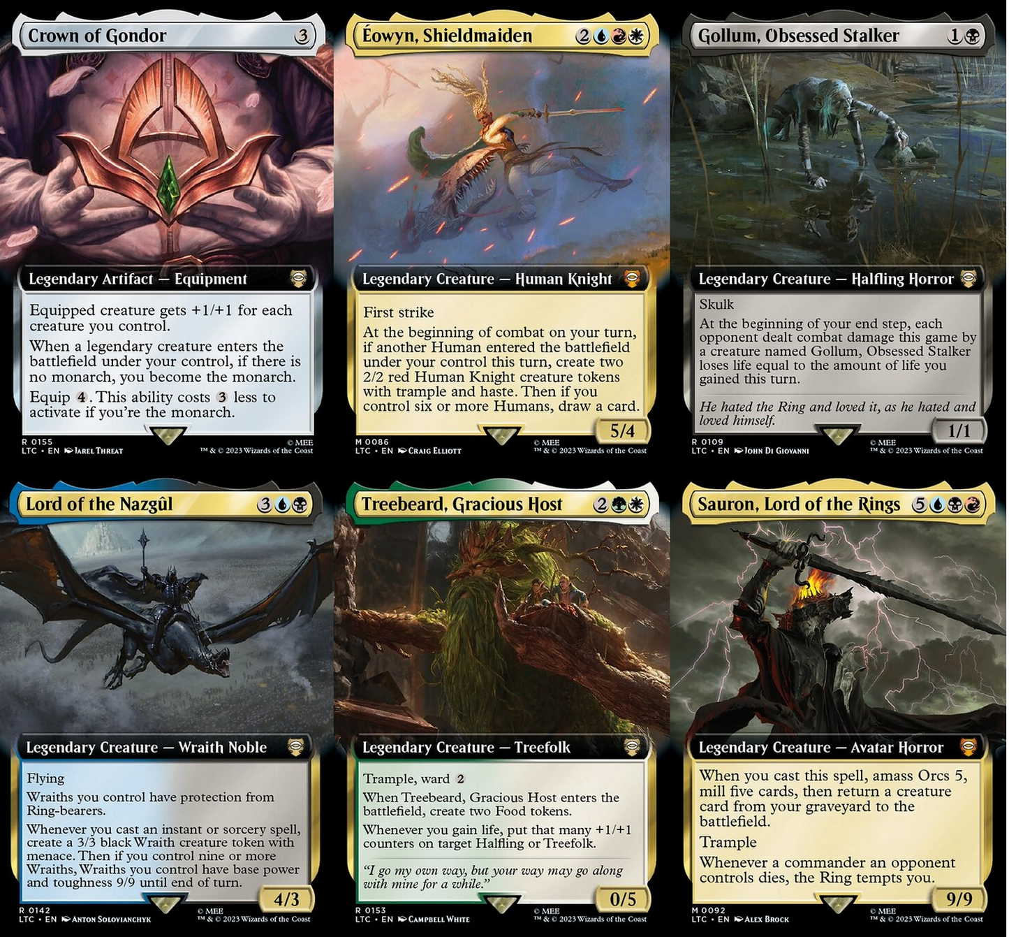 Choose your BORDERLESS ~ Commander: Lord of the Rings [ NM ] [ Magic MTG ]