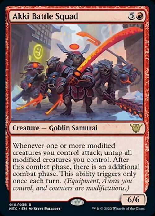 Akki Battle Squad ~ Commander: Kamigawa: Neon Dynasty [ NM ] [ MTG ]