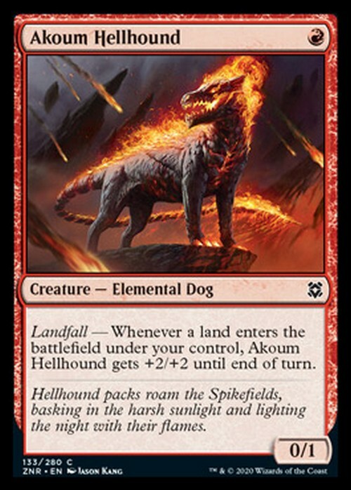 Akoum Hellhound ~ Zendikar Rising [ NM ] [ Magic MTG ] - London Magic Traders Ltd
