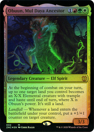 FOIL Obuun, Mul Daya Ancestor ~ Commander: Zendikar Rising [ NM ] [ MTG ]