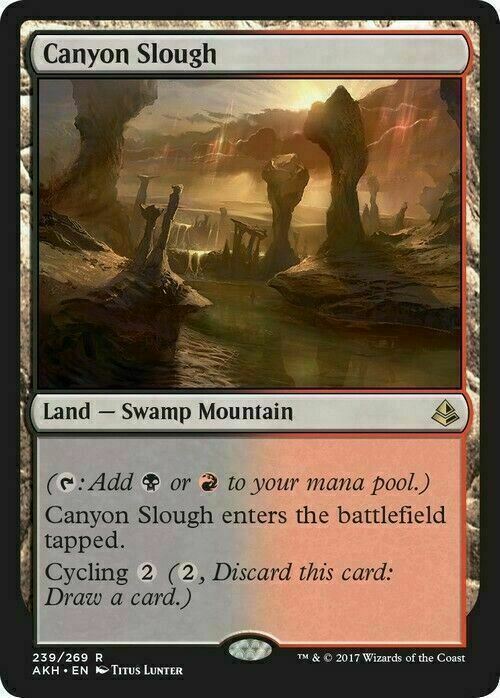 Canyon Slough ~ Amonkhet [ EX ] [ Magic MTG ]