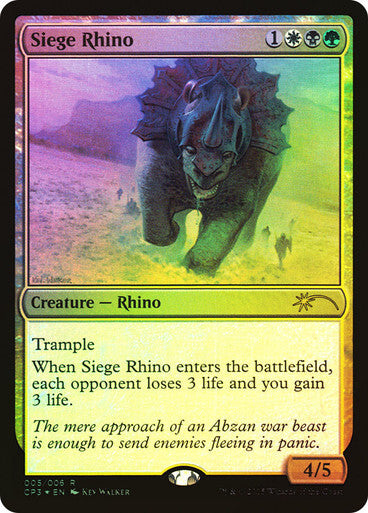 FOIL Siege Rhino ~ Clash Pack Khans of Tarkir [ EX ] [ Magic MTG ]