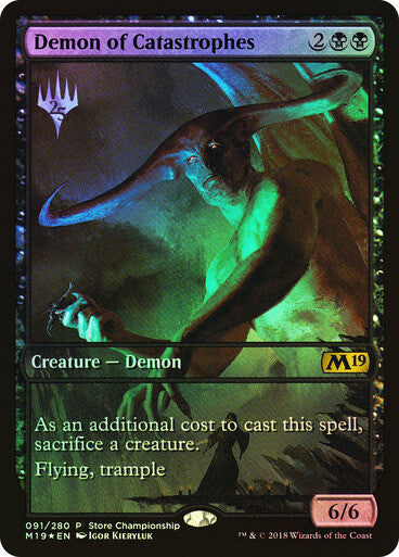 FOIL Demon of Catastrophes ~ Store Championship Core 2019 [ EX ] [ MTG ]
