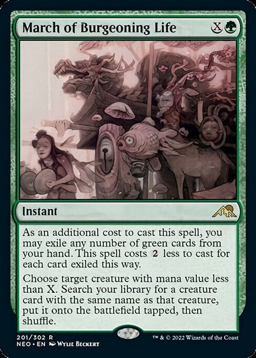 March of Burgeoning Life ~ Kamigawa: Neon Dynasty [ NM ] [ Magic MTG ]