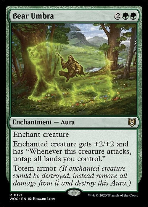 Bear Umbra ~ Commander: Wilds of Eldraine [ NM ] [ Magic MTG ]