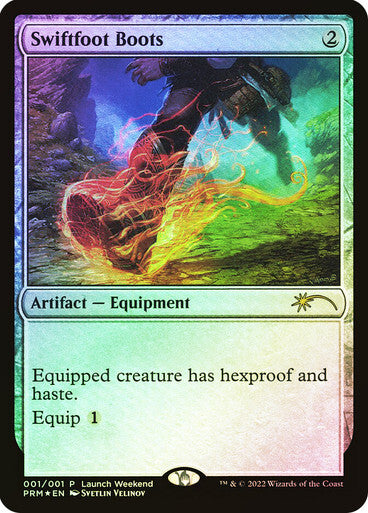 FOIL Swiftfoot Boots ~ Launch Promos [ NM ] [ Magic MTG ]