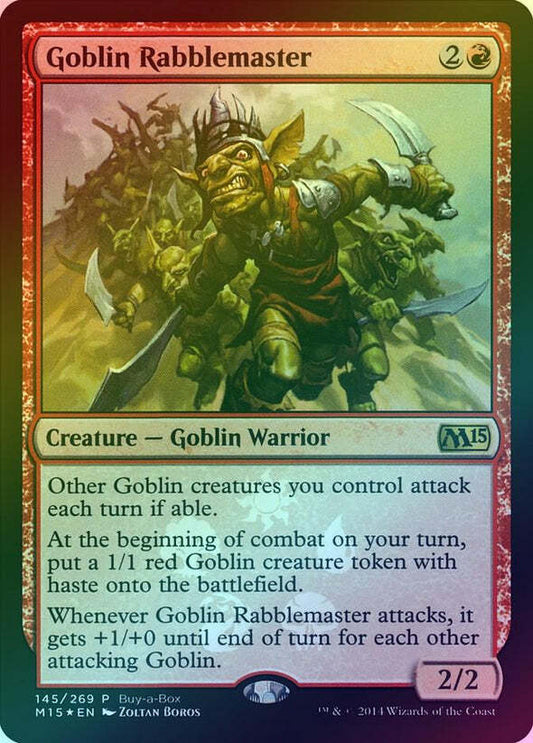 FOIL Goblin Rabblemaster ~ Buy a Box Magic 2015 [ EX ] [ Magic MTG ]