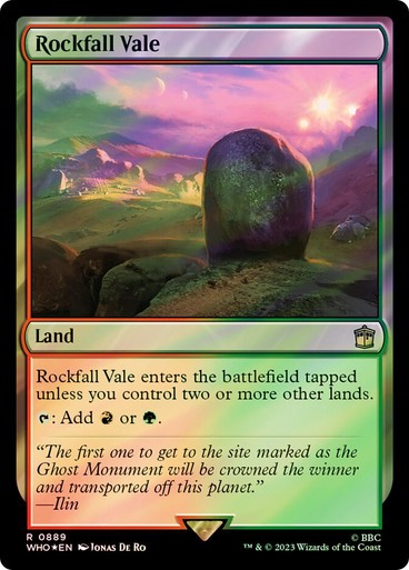 FOIl SURGE Rockfall Vale ~ Commander: Doctor Who [ NM ] [ Magic MTG ]