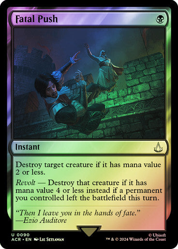FOIL Fatal Push ~ Assassin's Creed [ NM ] [ Magic MTG ]