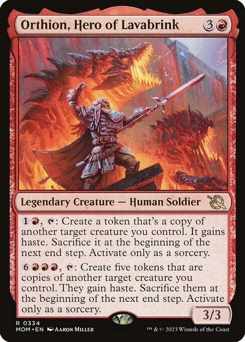 Orthion, Hero of Lavabrink ~ March of the Machine [ PLAYED ] [ Magic MTG ]