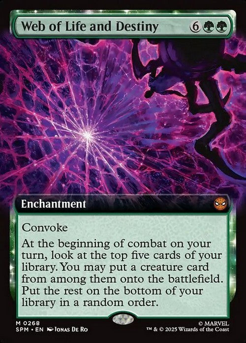 BORDERLESS Web of Life and Destiny ~ Spider-Man [ NM ] [ Magic MTG ]