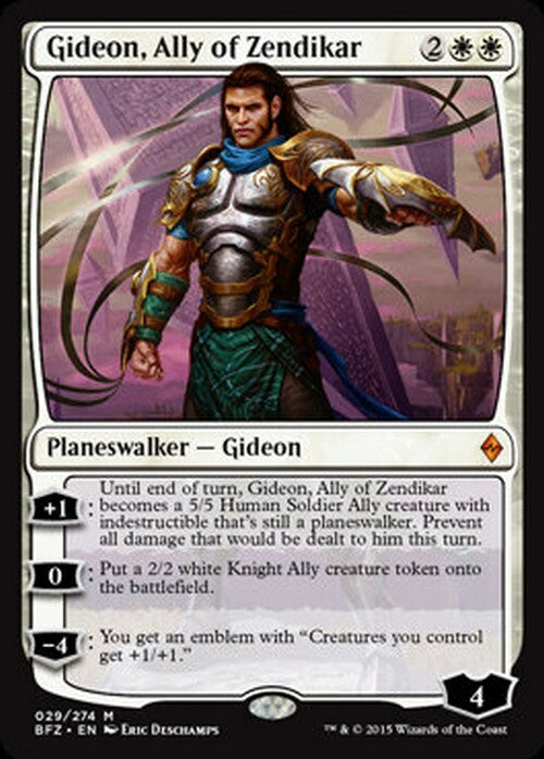 Gideon, Ally of Zendikar ~ Battle for Zendikar [ EX ] [ Magic MTG ]