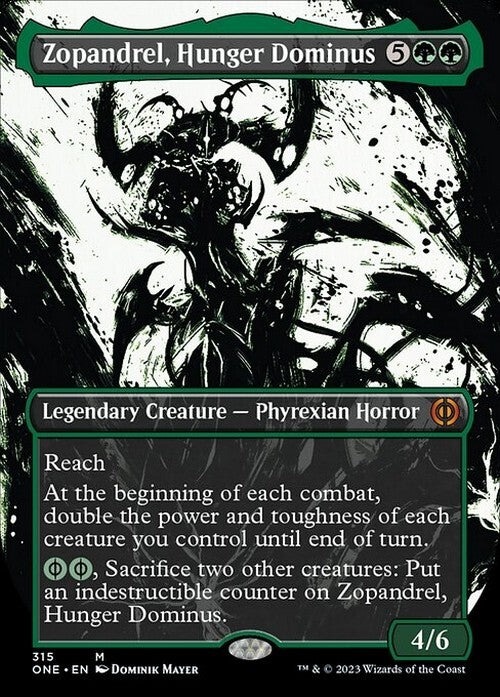 BORDERLESS Zopandrel, Hunger Dominus ~ Phyrexia: All Will Be One [ NM ] [ MTG ]