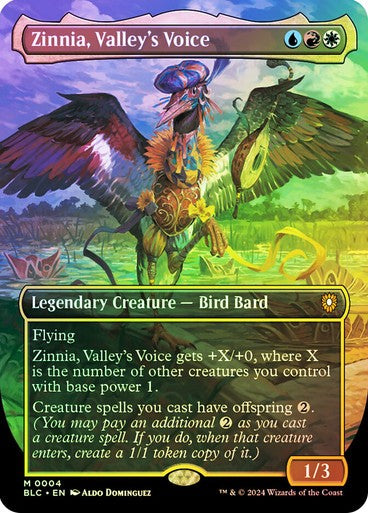 FOIL Zinnia, Valley's Voice ~ Commander: Bloomburrow [ NM ] [ Magic MTG ]
