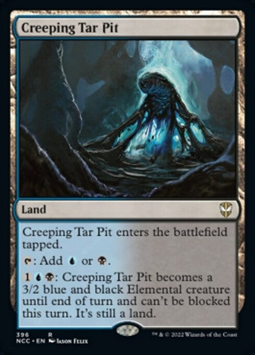 Creeping Tar Pit ~ Commander: Streets of New Capenna [ NM ] [ MTG ]