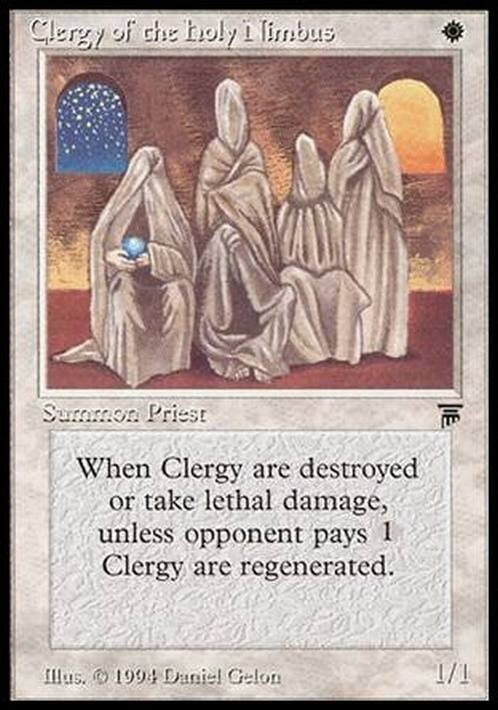 Clergy of the Holy Nimbus ~ Legends [ PLAYED ] [ Magic MTG ]